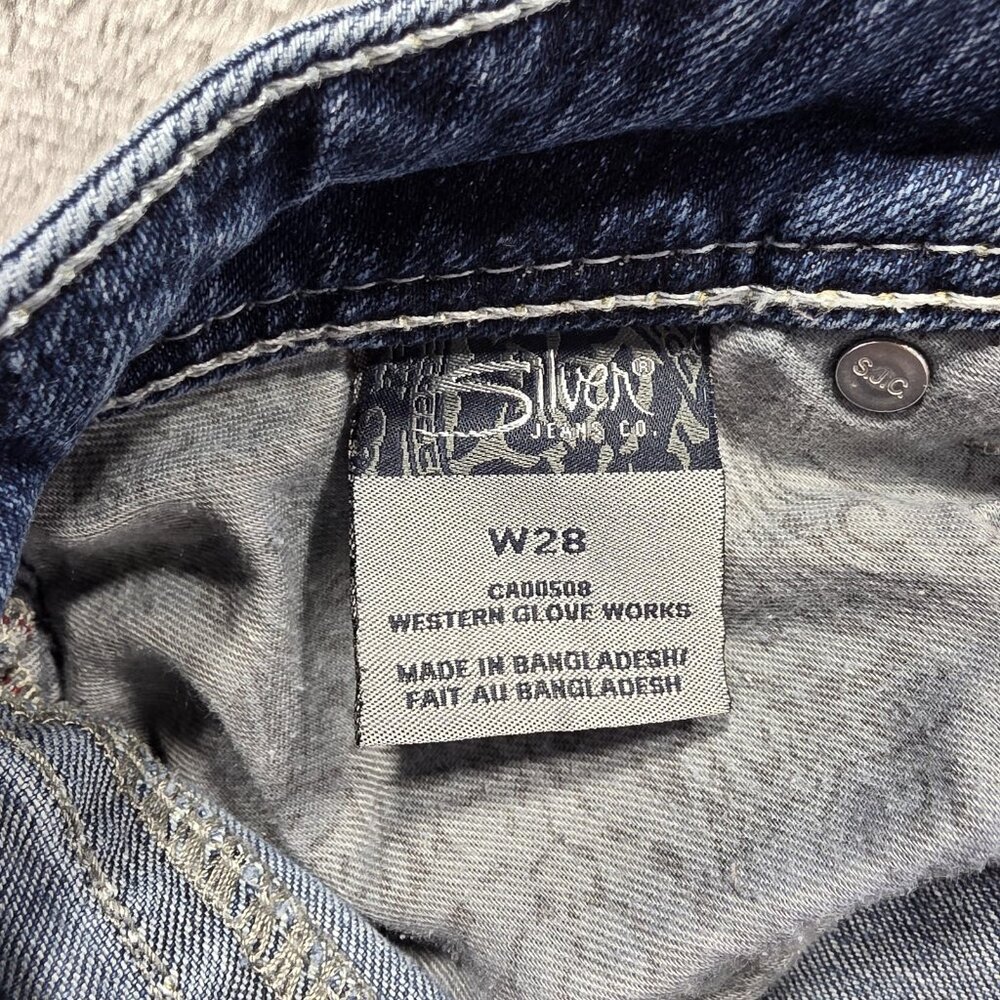 Silver Jeans Suki Capri Jeans Womens 28 Blue Curvy Mid Rise Contrast Stitching - Picture 6 of 10